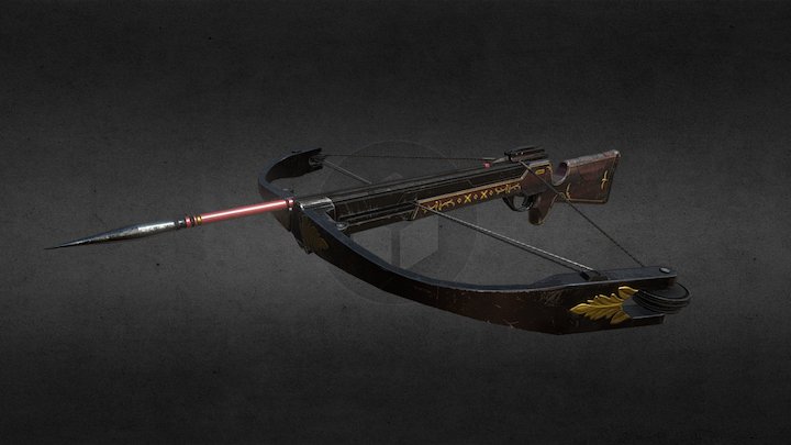 Crossbow - Lowpoly. 3D Model