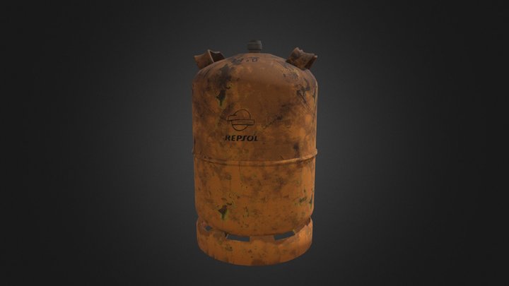 Old Repsol Butane Can 3D Model