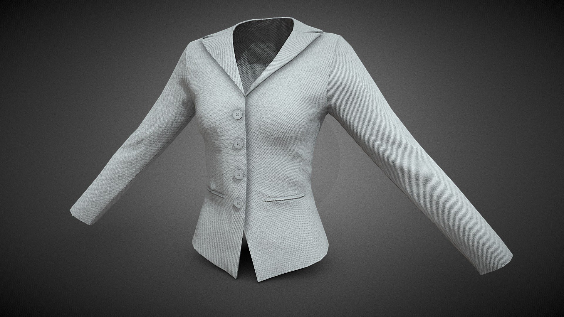 White Woman Blazer - Buy Royalty Free 3D model by CG StudioX (@CG ...