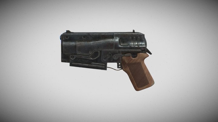 Fallout 10MM Pistol 3D Model