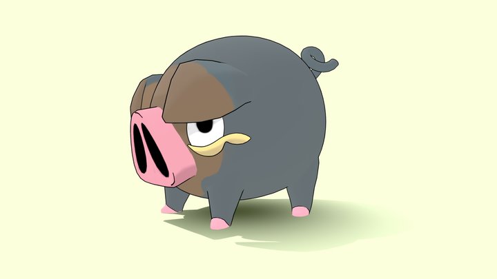 Lechonk Fanart 3D Model