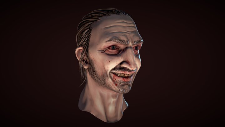 Evil villain head 3D Model