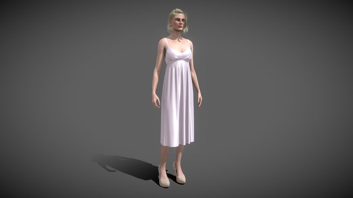 Silk dress 3D Model
