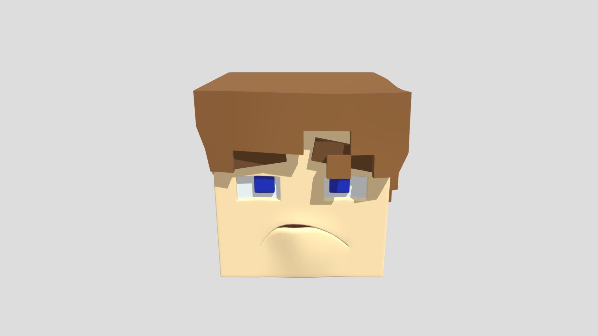Minecraft Head - 3D model by GodnessCOmes [eed6c2f] - Sketchfab