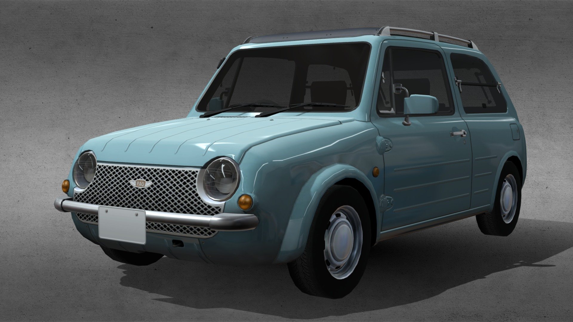 1989 Nissan PAO PK10 - Download Free 3D model by SIU Car Garage