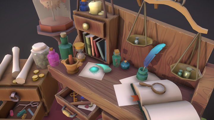 Alchemist's studio WIP 3D Model