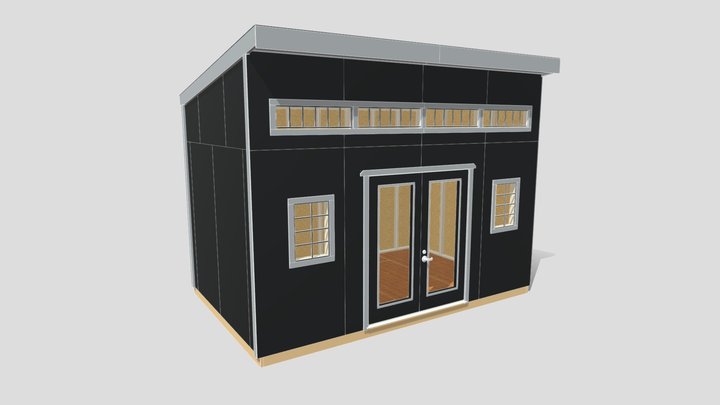 16'x10' Studio 138'High  69' Full Pane Door 3D Model
