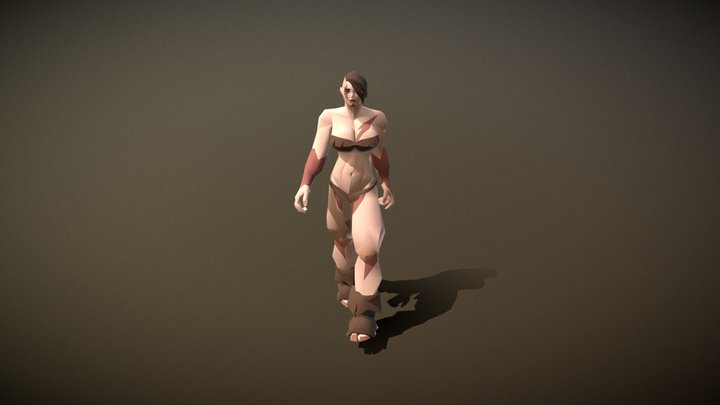 Barbarian_female_noweapon_lv1 3D Model