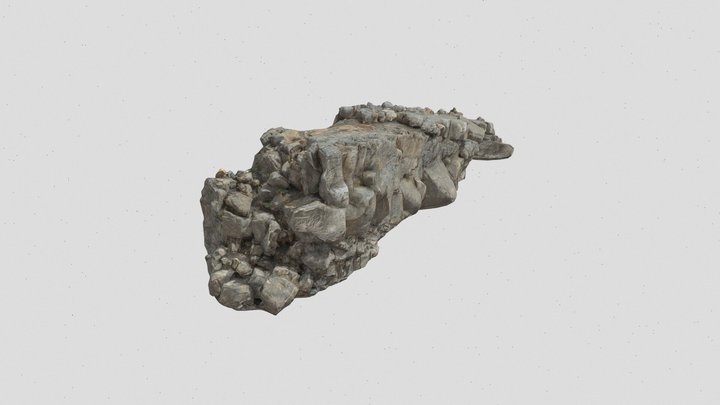 icelandic jagged lava Rock 3D Model