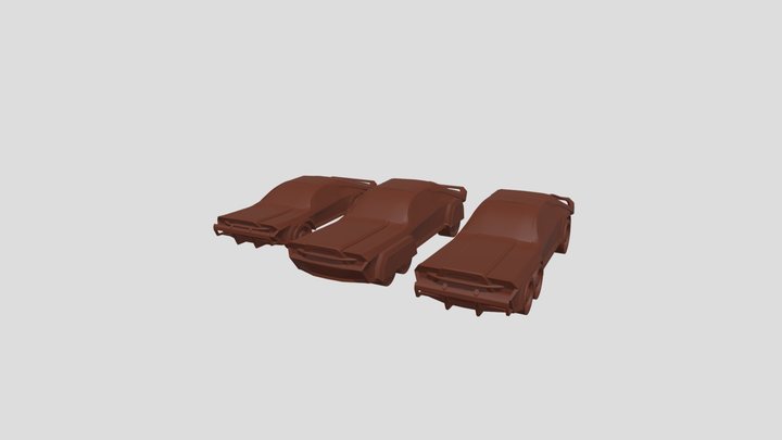 Car Pack. Unpainted 3D Model