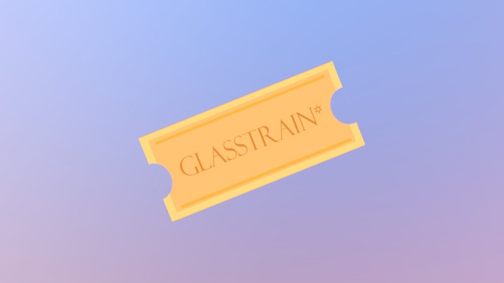 SIMPLE TRAIN TICKET 3D Model