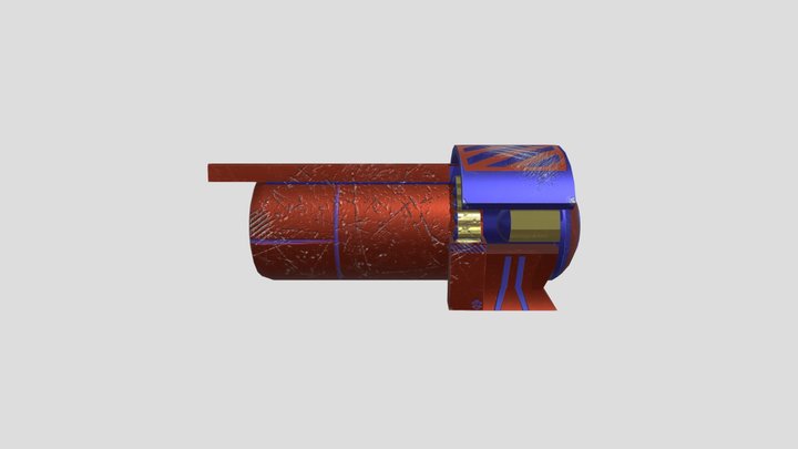 UVedTurretGun 3D Model