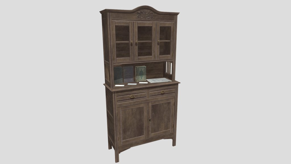 Old Bookshelf Low poly