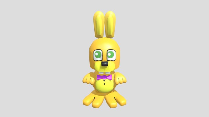 FNAF SOTM Spring Bonnie Bobble Head 3D Model