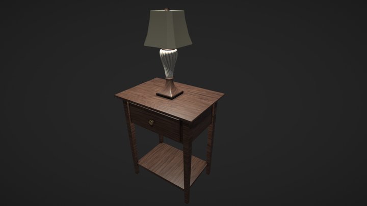 Nightstand Table Lamp 3D Model