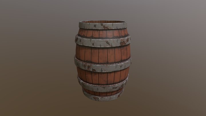 Barrel Asset for Cowgirl Crusade 3D Model