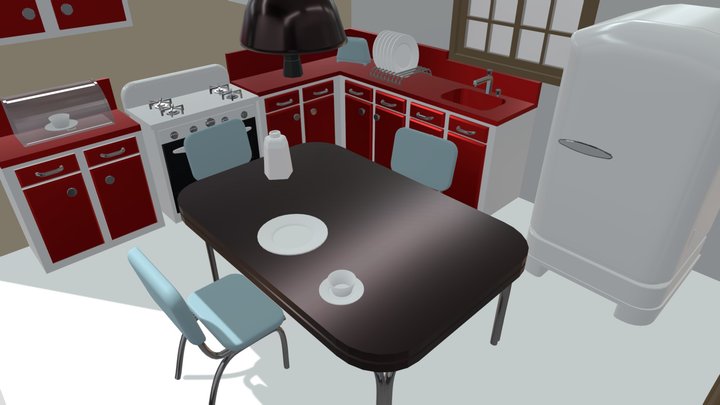 Kitchen Look Dev 3D Model