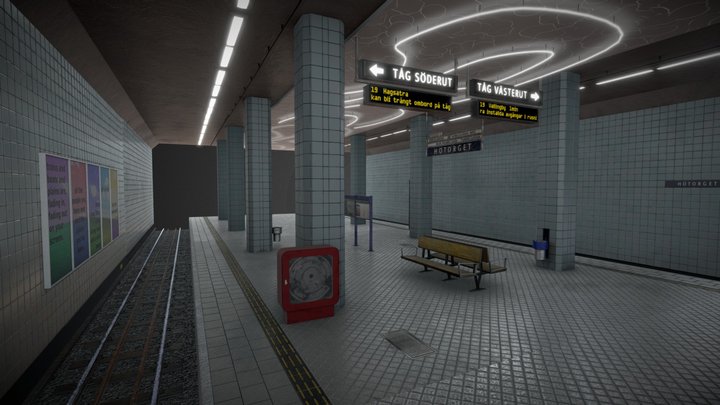 subway station - hötorget 3D Model