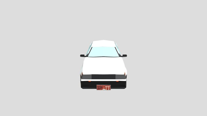 Ae85 coupê low poly 3D Model