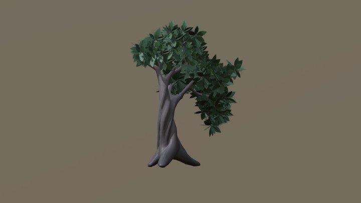 Curved Tree 3D Model