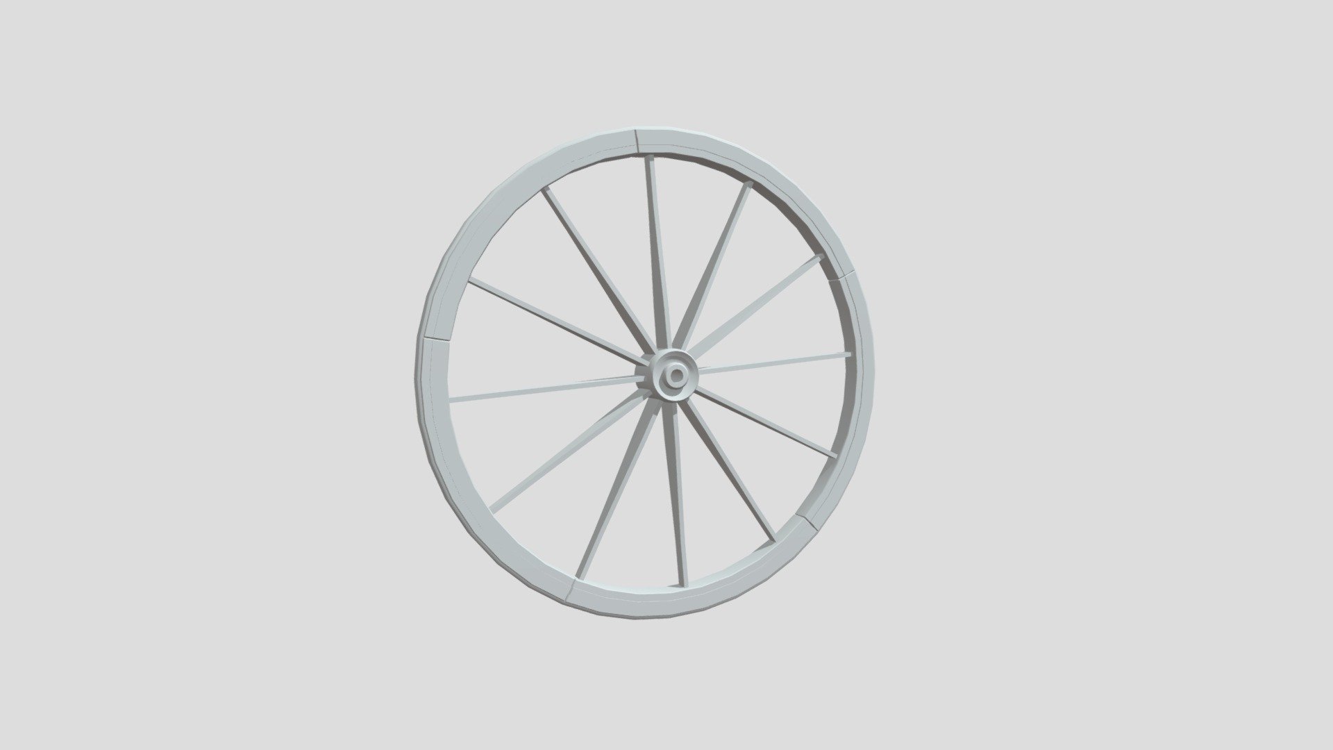 3D Wagon Wheel - Base Mesh
