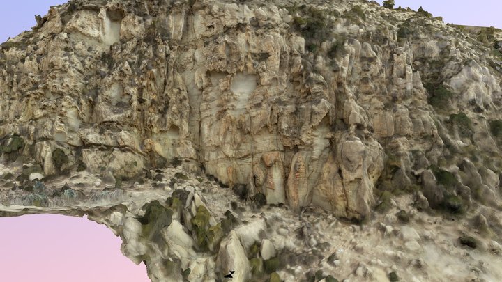 Los Perales (East), Azagador limestone cliff 3D Model
