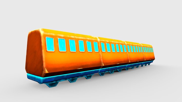 LowPoly 3D Train 3D Model