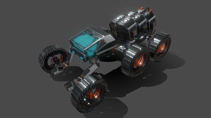 Space Rover 3D Model