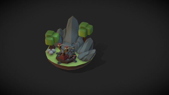 catapulte finale 3D Model