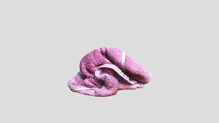 Realistic Bathroom Towel Crumpled Cloth Prop – Free 3D Model STL