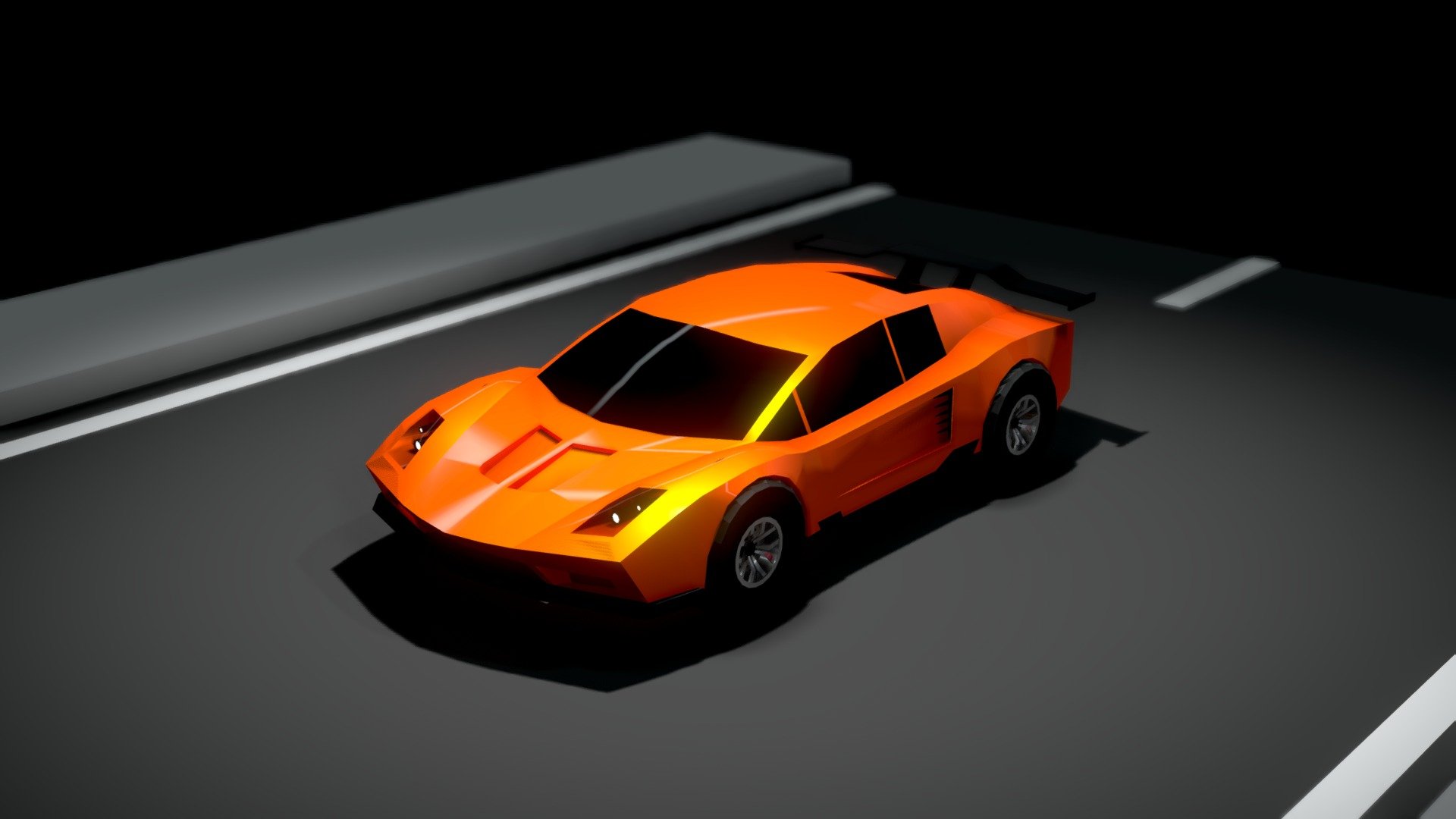 Sports Car - Low Poly