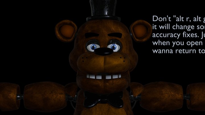 Team VR Freddy Fazbear 3D Model