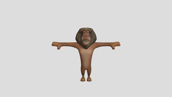 Lion from madagascar 2 pc 3D Model