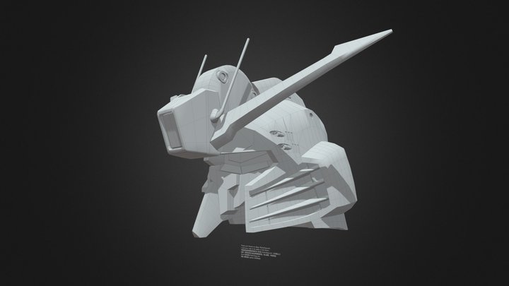 Head MSA-0011`Ext` Ex-S Gundam 高达 模型 头部 3D Model