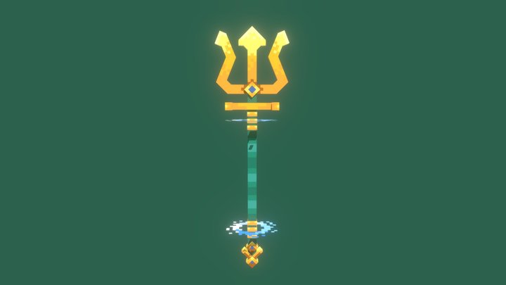 Poseidon Trident 3D Model