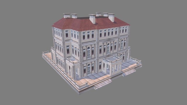 Modular Environment Piece, Mansion 3D Model