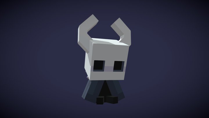 Hollow Knight Ghost Minecraft Plushie 3D Model