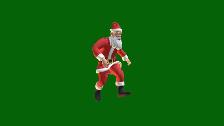Mutant Walking Santa TEXTURE IN DESCRIPTION 3D Model
