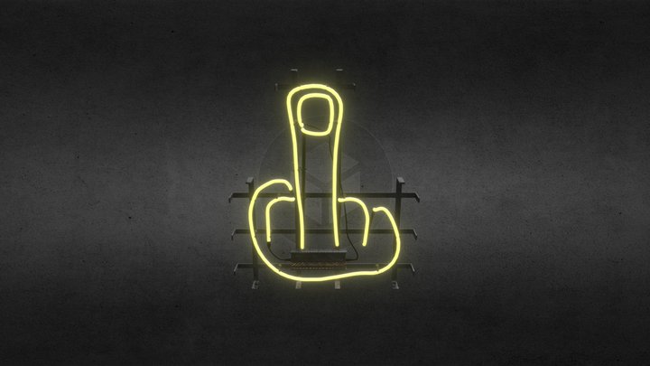 .: RatzCatz :. Neon Sign Wall * Finger * 3D Model