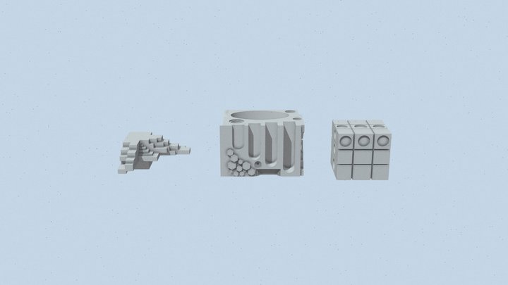 CUBOS TRABAJO MODELADO TAO 3D Model