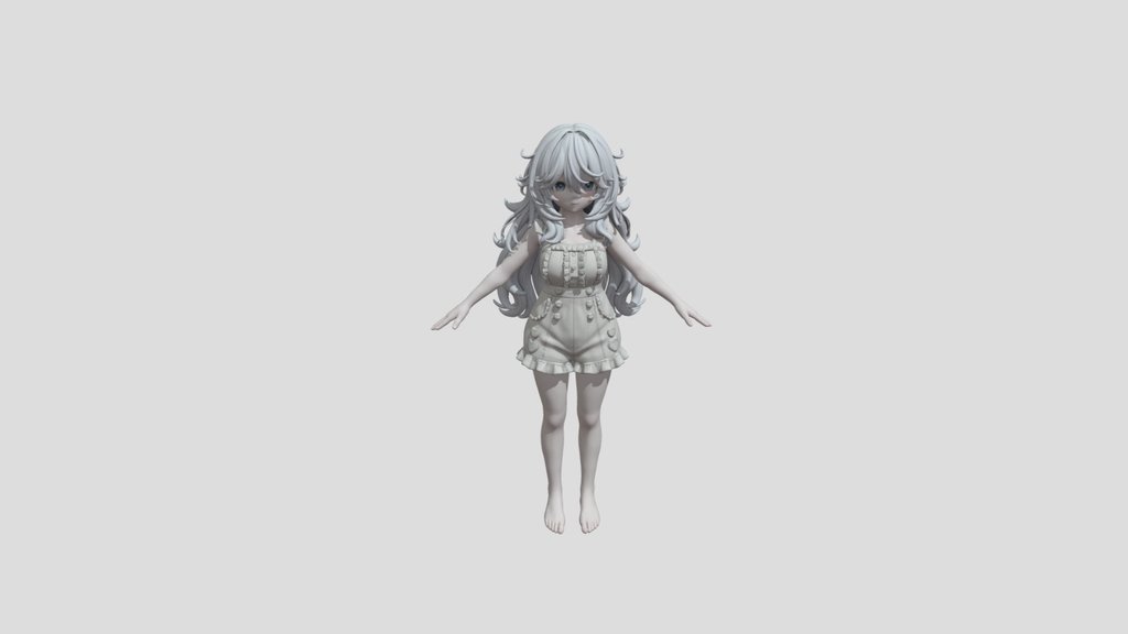 Cute Anime Girl - Fully Rigged 3D Model