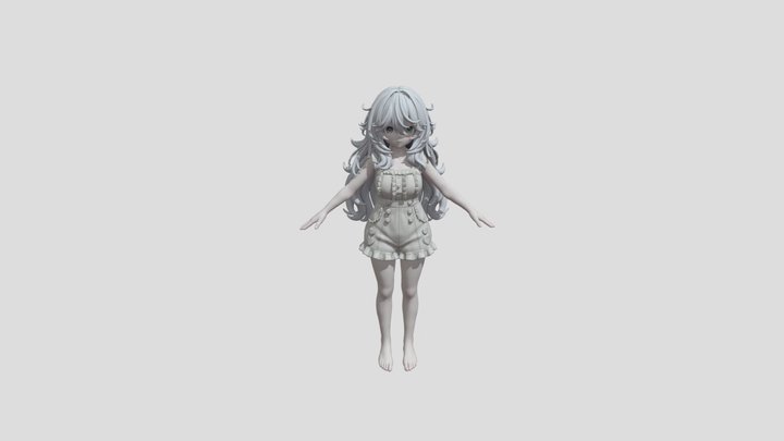 Cute Anime Girl - Fully Rigged 3D Model – Modelo 3D gratuito STL