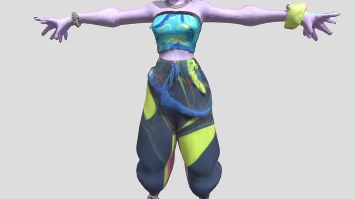 Gamer Character Style 3D Model