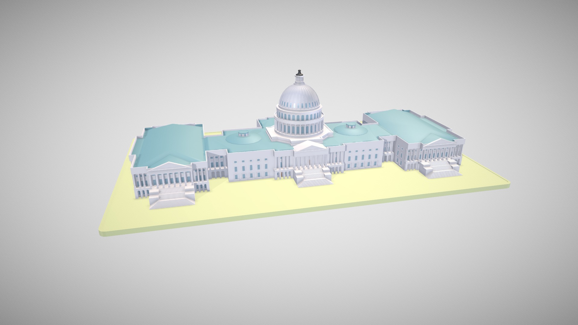 3D model The United States Capitol - This is a 3D model of the The United States Capitol. The 3D model is about a model of a building.