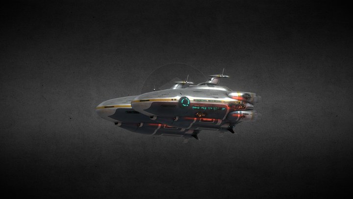 2 StarShips [Fixed and Broken] 3D Model