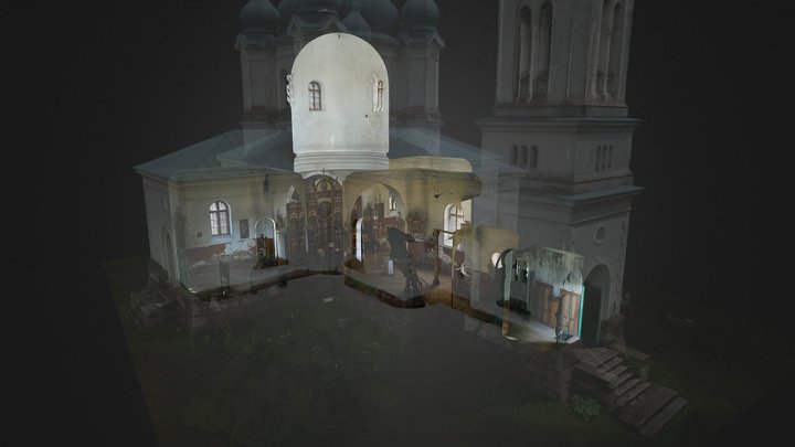 Tornimäe Neitsi Maria Kaitsmise kirik seest 3D Model