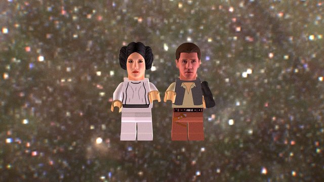 Leia Organa & Han Solo: May the 4th 3D Model
