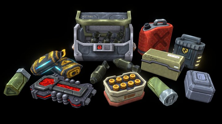 Various items & pickups 3D Model