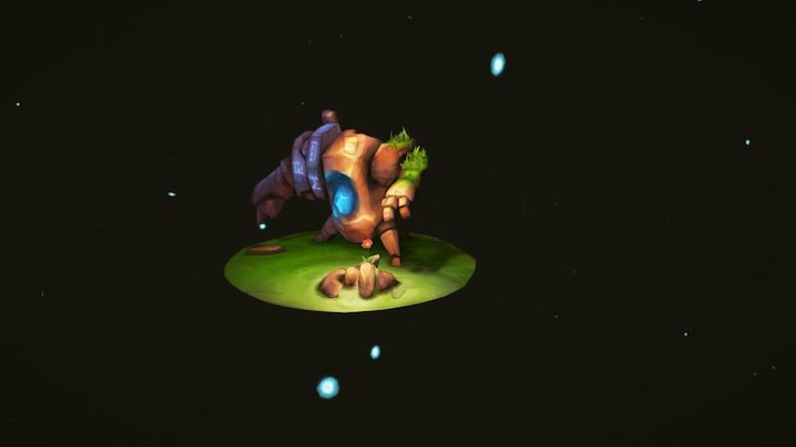 Stone Golem 3D Model