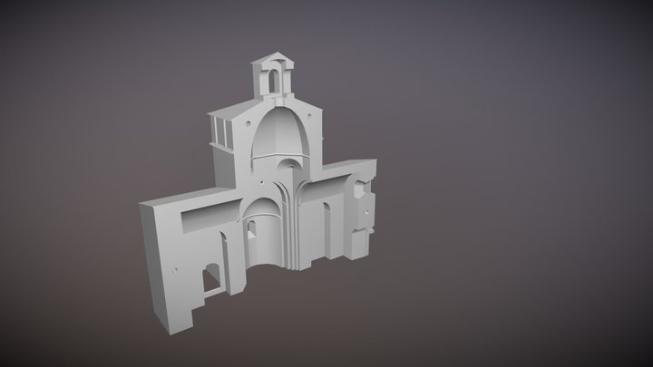 Eglise de Comps 3D Model